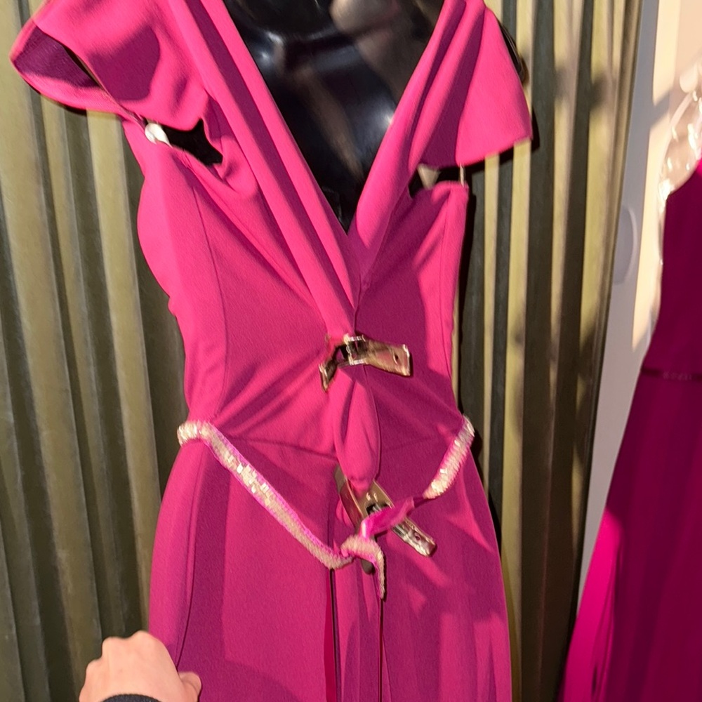 Elegant Belsoie Scarlet Evening Gown Style No. L214013 - Picture 5 of 6